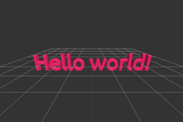 Getting Started - 3D Text example